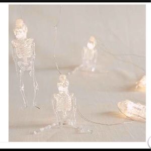 2 Pier 1 Halloween Skeleton Glimmer Strings Lights 10’ 7 in 1 Function Glam